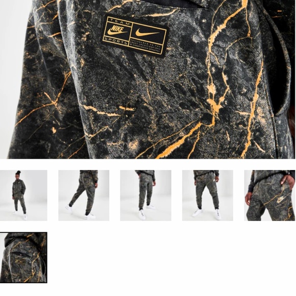 Nike gold marble sweatpants SMALL - Picture 2 of 2